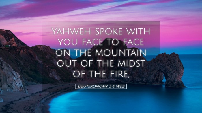 Picture 05 - Deuteronomy 5:4 WEB Desktop Wallpaper - Yahweh spoke with you face to face on the - Desktop Bible Verse Wallpaper