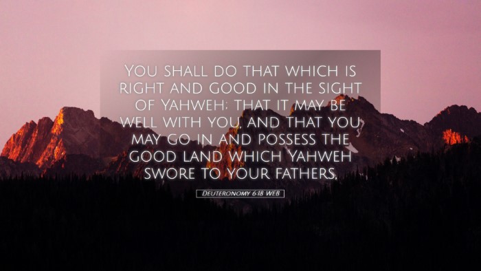 Picture 05 - Deuteronomy 6:18 WEB Desktop Wallpaper - You shall do that which is right and good in the - Desktop Bible Verse Wallpaper