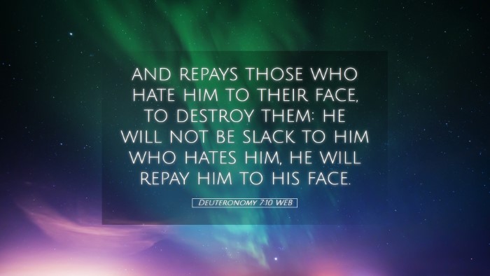 Picture 05 - Deuteronomy 7:10 WEB Desktop Wallpaper - and repays those who hate him to their face, to - Desktop Bible Verse Wallpaper
