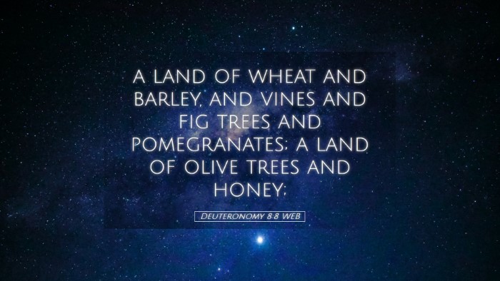 Picture 05 - Deuteronomy 8:8 WEB Desktop Wallpaper - a land of wheat and barley, and vines and fig - Desktop Bible Verse Wallpaper