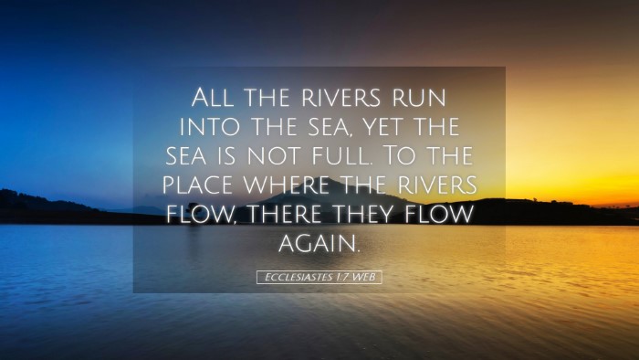 Picture 05 - Ecclesiastes 1:7 WEB Desktop Wallpaper - All the rivers run into the sea, yet the sea is - Desktop Bible Verse Wallpaper