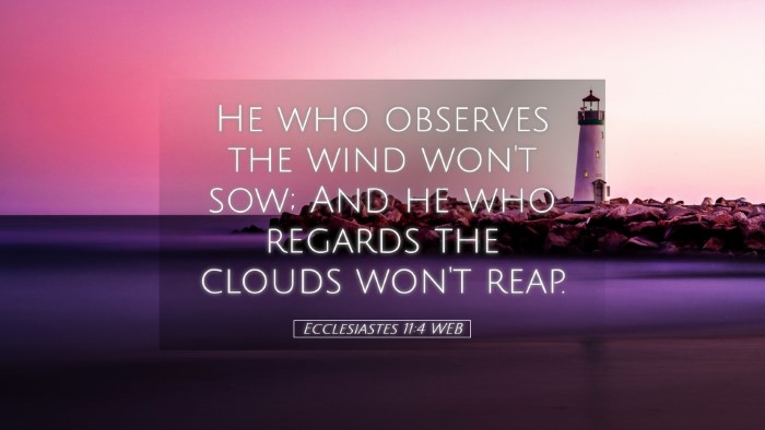 Picture 05 - Ecclesiastes 11:4 WEB Desktop Wallpaper - He who observes the wind won't sow; And he who - Desktop Bible Verse Wallpaper
