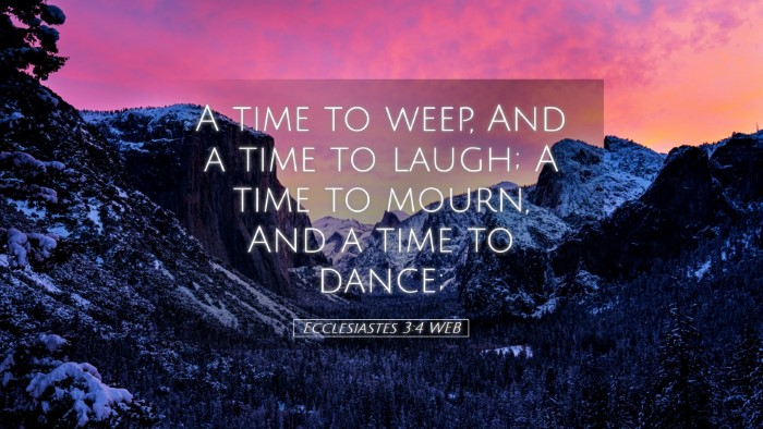 Picture 05 - Ecclesiastes 3:4 WEB Desktop Wallpaper - A time to weep, And a time to laugh; A time to - Desktop Bible Verse Wallpaper