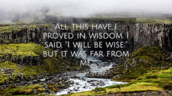 Picture 05 - Ecclesiastes 7:23 WEB Desktop Wallpaper - All this have I proved in wisdom. I said, 