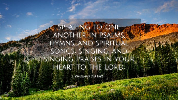 Picture 05 - Ephesians 5:19 WEB Desktop Wallpaper - speaking to one another in psalms, hymns, and - Desktop Bible Verse Wallpaper