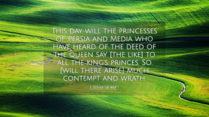Picture 05 - Esther 1:18 WEB Desktop Wallpaper - This day will the princesses of Persia and Media - Desktop Bible Verse Wallpaper