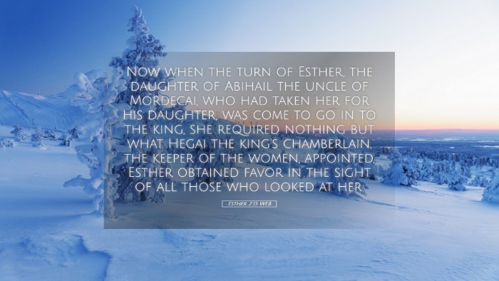 Picture 05 - Esther 2:15 WEB Desktop Wallpaper - Now when the turn of Esther, the daughter of - Desktop Bible Verse Wallpaper