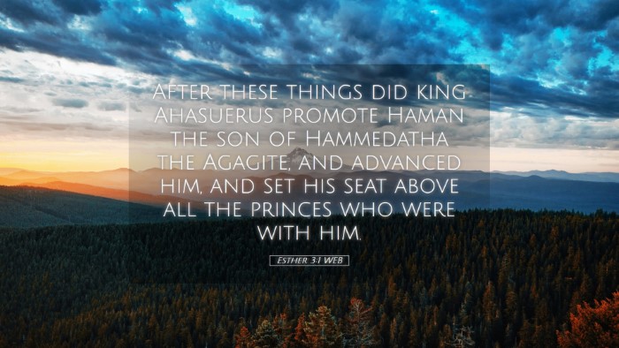 Picture 05 - Esther 3:1 WEB Desktop Wallpaper - After these things did king Ahasuerus promote - Desktop Bible Verse Wallpaper