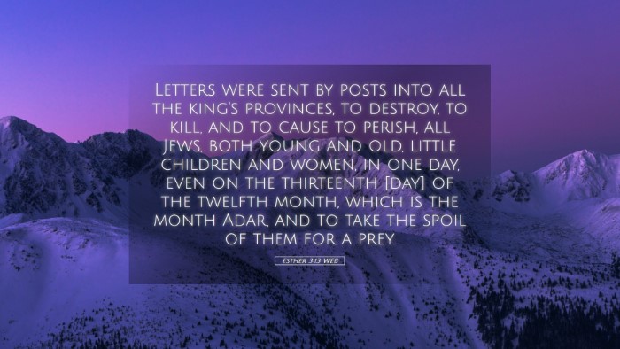 Picture 05 - Esther 3:13 WEB Desktop Wallpaper - Letters were sent by posts into all the king's - Desktop Bible Verse Wallpaper