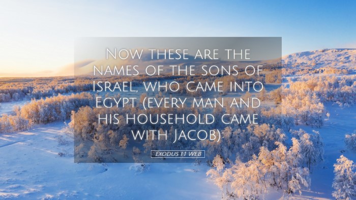 Picture 05 - Exodus 1:1 WEB Desktop Wallpaper - Now these are the names of the sons of Israel, - Desktop Bible Verse Wallpaper