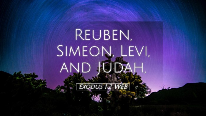 Picture 05 - Exodus 1:2 WEB Desktop Wallpaper - Reuben, Simeon, Levi, and - Desktop Bible Verse Wallpaper