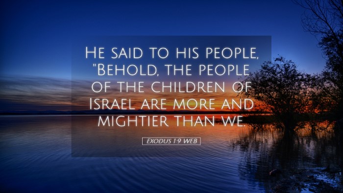 Picture 05 - Exodus 1:9 WEB Desktop Wallpaper - He said to his people, 