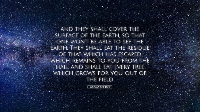 Picture 05 - Exodus 10:5 WEB Desktop Wallpaper - and they shall cover the surface of the earth, so - Desktop Bible Verse Wallpaper