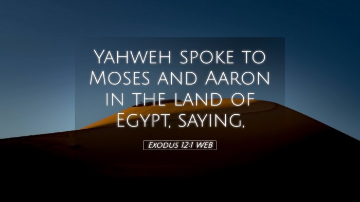 Picture 05 - Exodus 12:1 WEB Desktop Wallpaper - Yahweh spoke to Moses and Aaron in the land of - Desktop Bible Verse Wallpaper