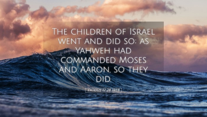 Picture 05 - Exodus 12:28 WEB Desktop Wallpaper - The children of Israel went and did so; as Yahweh - Desktop Bible Verse Wallpaper