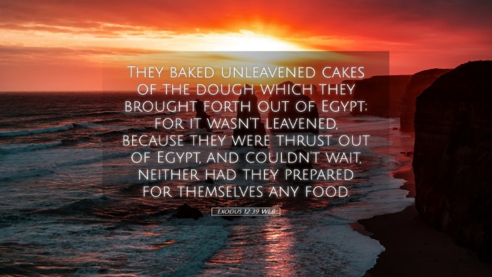 Picture 05 - Exodus 12:39 WEB Desktop Wallpaper - They baked unleavened cakes of the dough which - Desktop Bible Verse Wallpaper