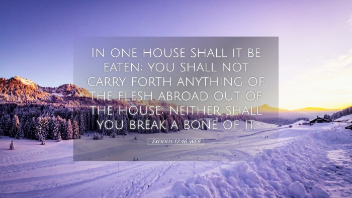 Picture 05 - Exodus 12:46 WEB Desktop Wallpaper - In one house shall it be eaten; you shall not - Desktop Bible Verse Wallpaper