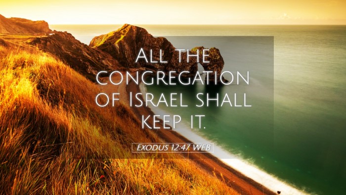 Picture 05 - Exodus 12:47 WEB Desktop Wallpaper - All the congregation of Israel shall keep - Desktop Bible Verse Wallpaper