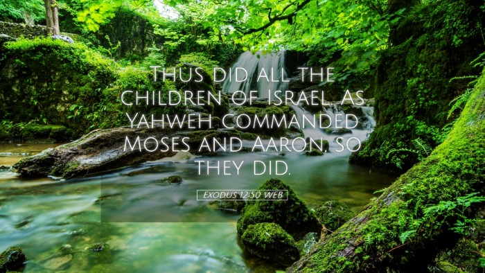 Picture 05 - Exodus 12:50 WEB Desktop Wallpaper - Thus did all the children of Israel. As Yahweh - Desktop Bible Verse Wallpaper
