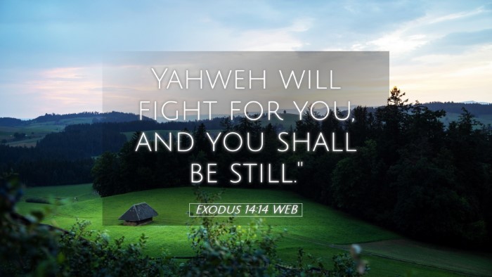 Picture 05 - Exodus 14:14 WEB Desktop Wallpaper - Yahweh will fight for you, and you shall be - Desktop Bible Verse Wallpaper