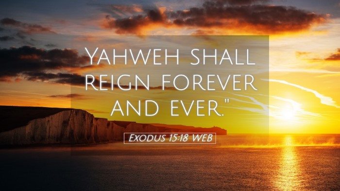 Picture 05 - Exodus 15:18 WEB Desktop Wallpaper - Yahweh shall reign forever and - Desktop Bible Verse Wallpaper