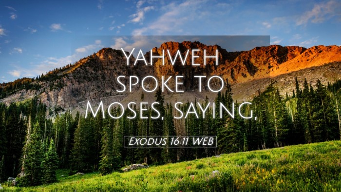 Picture 05 - Exodus 16:11 WEB Desktop Wallpaper - Yahweh spoke to Moses, - Desktop Bible Verse Wallpaper