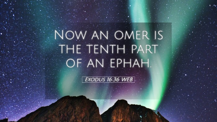 Picture 05 - Exodus 16:36 WEB Desktop Wallpaper - Now an omer is the tenth part of an - Desktop Bible Verse Wallpaper