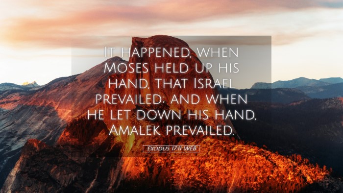 Picture 05 - Exodus 17:11 WEB Desktop Wallpaper - It happened, when Moses held up his hand, that - Desktop Bible Verse Wallpaper