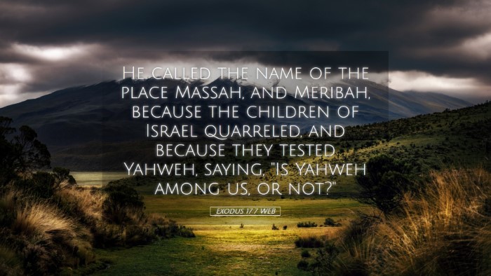 Picture 05 - Exodus 17:7 WEB Desktop Wallpaper - He called the name of the place Massah, and - Desktop Bible Verse Wallpaper