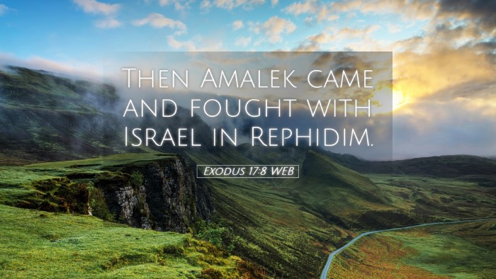 Picture 05 - Exodus 17:8 WEB Desktop Wallpaper - Then Amalek came and fought with Israel in - Desktop Bible Verse Wallpaper