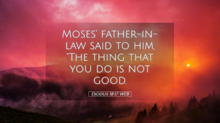 Picture 05 - Exodus 18:17 WEB Desktop Wallpaper - Moses' father-in-law said to him, 