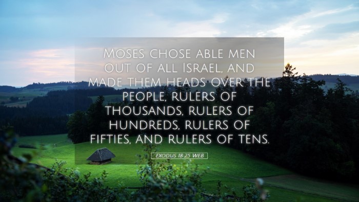 Picture 05 - Exodus 18:25 WEB Desktop Wallpaper - Moses chose able men out of all Israel, and made - Desktop Bible Verse Wallpaper