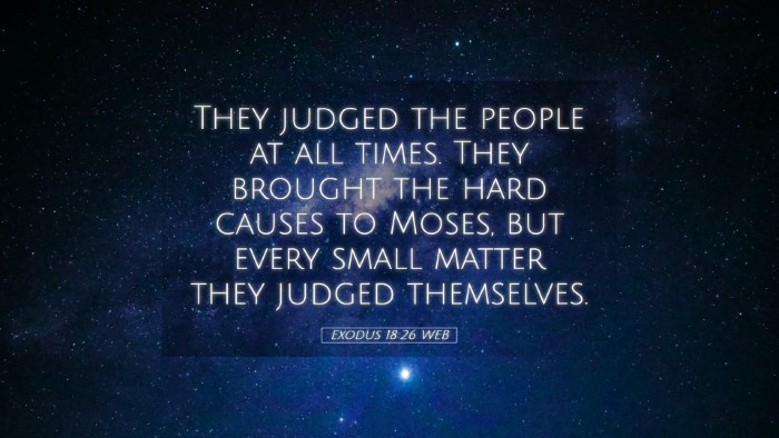 Picture 05 - Exodus 18:26 WEB Desktop Wallpaper - They judged the people at all times. They brought - Desktop Bible Verse Wallpaper