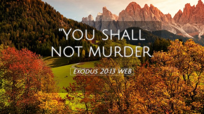 Picture 05 - Exodus 20:13 WEB Desktop Wallpaper - 