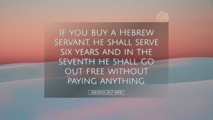 Picture 05 - Exodus 21:2 WEB Desktop Wallpaper - If you buy a Hebrew servant, he shall serve six - Desktop Bible Verse Wallpaper