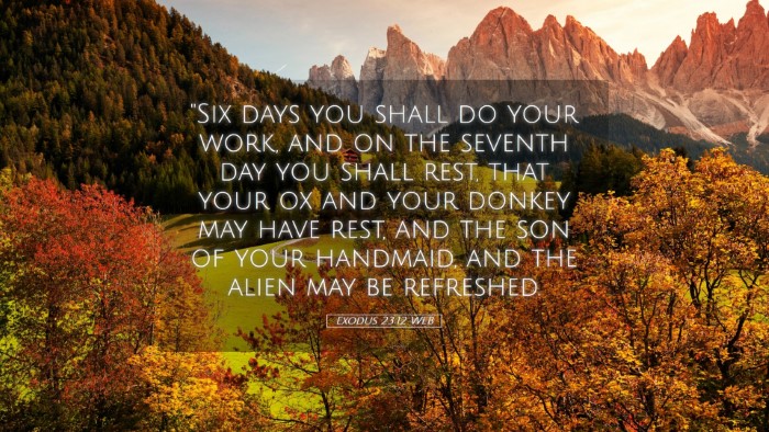 Picture 05 - Exodus 23:12 WEB Desktop Wallpaper - 