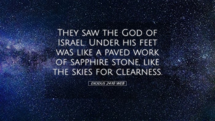 Picture 05 - Exodus 24:10 WEB Desktop Wallpaper - They saw the God of Israel. Under his feet was - Desktop Bible Verse Wallpaper