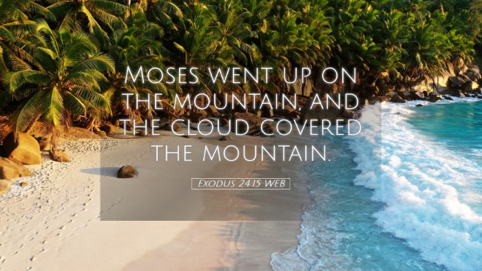Picture 05 - Exodus 24:15 WEB Desktop Wallpaper - Moses went up on the mountain, and the cloud - Desktop Bible Verse Wallpaper