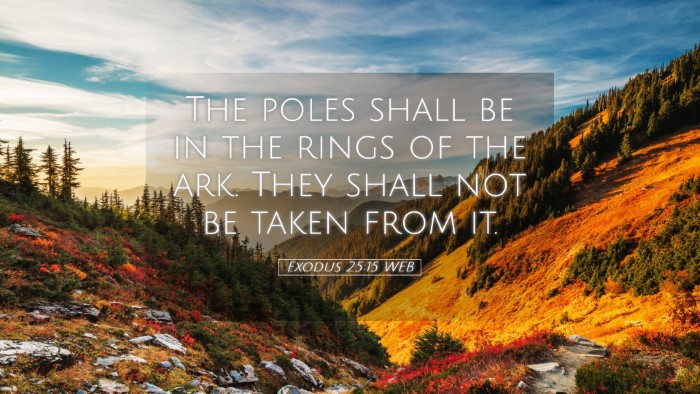 Picture 05 - Exodus 25:15 WEB Desktop Wallpaper - The poles shall be in the rings of the ark. They - Desktop Bible Verse Wallpaper