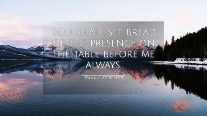 Picture 05 - Exodus 25:30 WEB Desktop Wallpaper - You shall set bread of the presence on the table - Desktop Bible Verse Wallpaper