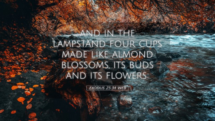 Picture 05 - Exodus 25:34 WEB Desktop Wallpaper - and in the lampstand four cups made like almond - Desktop Bible Verse Wallpaper