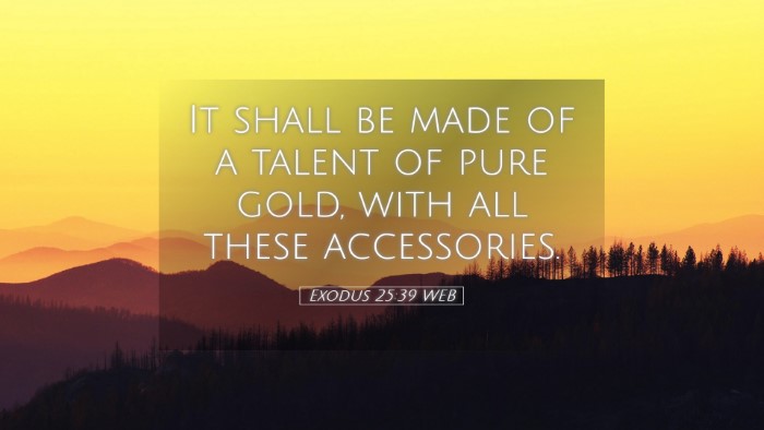 Picture 05 - Exodus 25:39 WEB Desktop Wallpaper - It shall be made of a talent of pure gold, with - Desktop Bible Verse Wallpaper