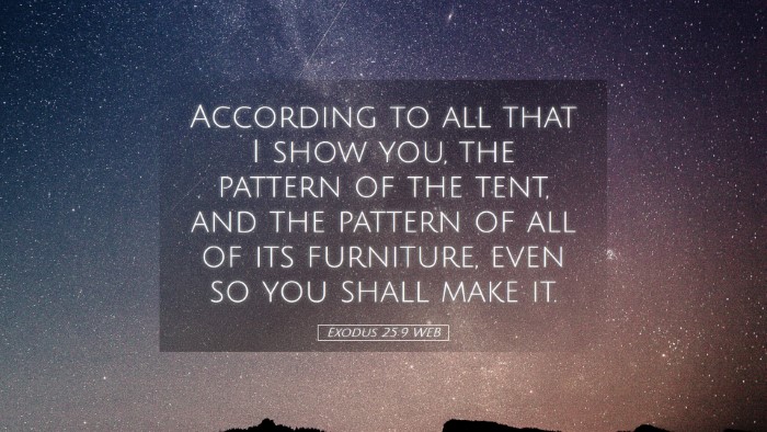 Picture 05 - Exodus 25:9 WEB Desktop Wallpaper - According to all that I show you, the pattern of - Desktop Bible Verse Wallpaper