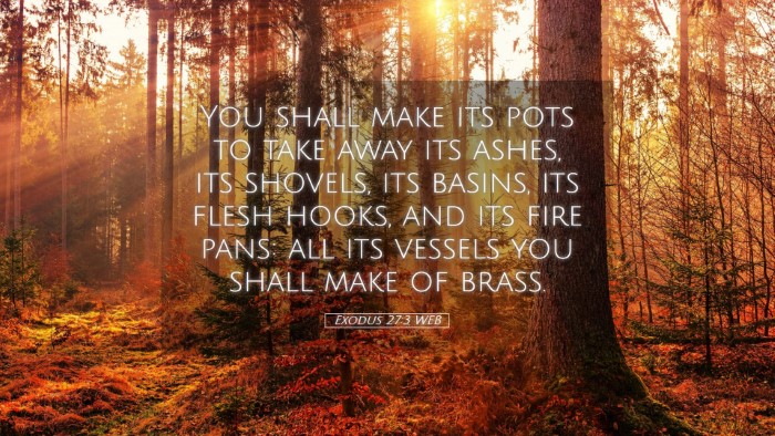 Picture 05 - Exodus 27:3 WEB Desktop Wallpaper - You shall make its pots to take away its ashes, - Desktop Bible Verse Wallpaper