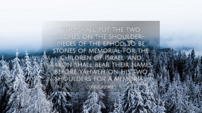 Picture 05 - Exodus 28:12 WEB Desktop Wallpaper - You shall put the two stones on the - Desktop Bible Verse Wallpaper