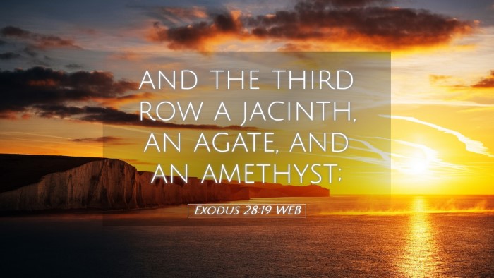 Picture 05 - Exodus 28:19 WEB Desktop Wallpaper - and the third row a jacinth, an agate, and an - Desktop Bible Verse Wallpaper