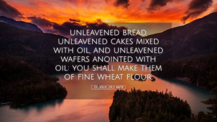Picture 05 - Exodus 29:2 WEB Desktop Wallpaper - unleavened bread, unleavened cakes mixed with - Desktop Bible Verse Wallpaper