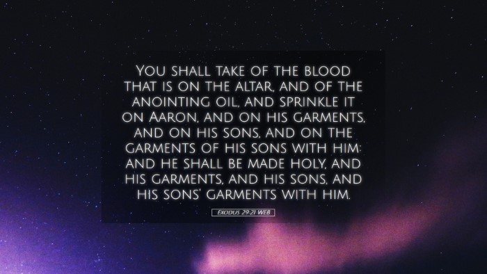 Picture 05 - Exodus 29:21 WEB Desktop Wallpaper - You shall take of the blood that is on the altar, - Desktop Bible Verse Wallpaper