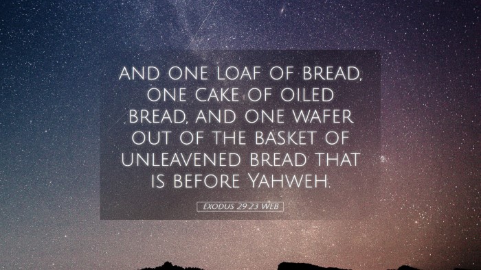 Picture 05 - Exodus 29:23 WEB Desktop Wallpaper - and one loaf of bread, one cake of oiled bread, - Desktop Bible Verse Wallpaper
