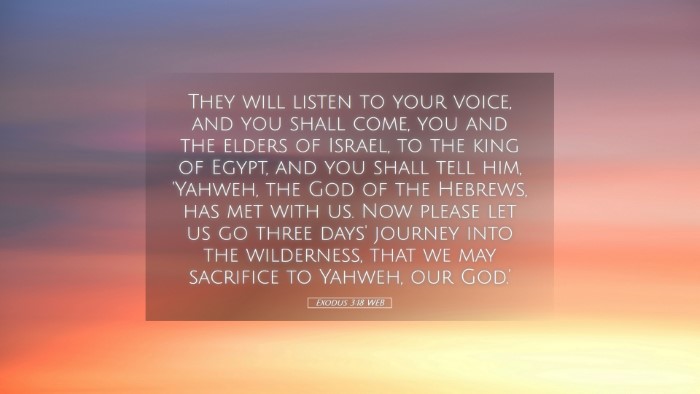 Picture 05 - Exodus 3:18 WEB Desktop Wallpaper - They will listen to your voice, and you shall - Desktop Bible Verse Wallpaper